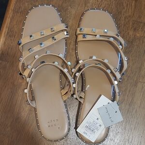 Studded Tan Sandals